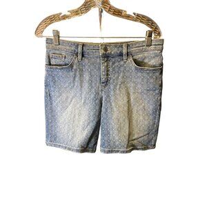 Chaps Denim Light Wash with Geometric Pattern Shorts SZ 4